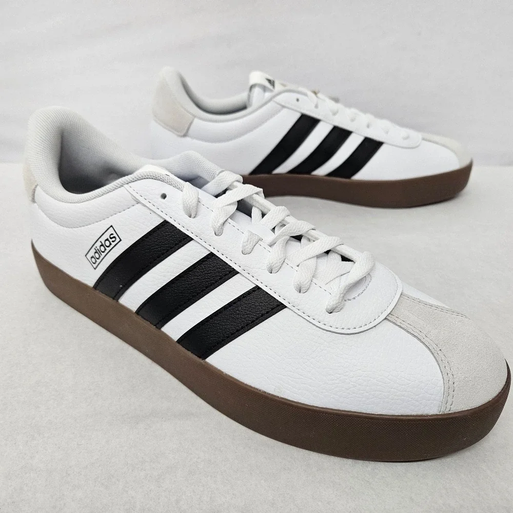 Adidas VL Court 3.0 Skateboarding Shoes ID6285 White Core Black Men's Size 10.5 - Picture 3 of 11
